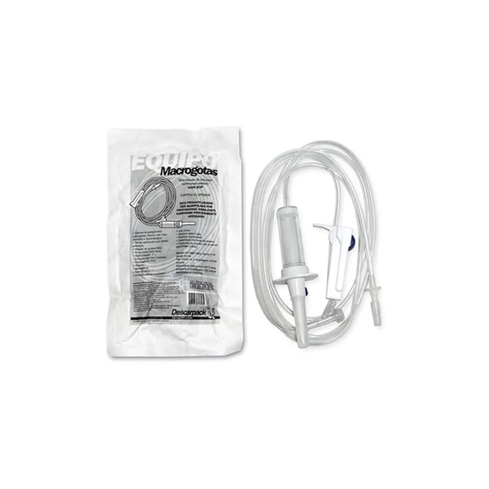 Equipo Macrogotas com Injetor Lateral Luer Slip