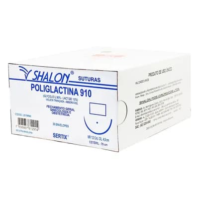 Fio de Sutura Poliglactina 4.0 com Agulha 2,5cm