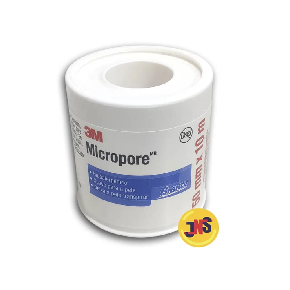 Fita Microporosa Branco 5,0cm x 10m