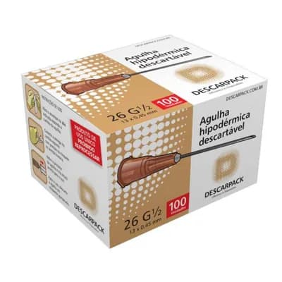 Agulhas Descartáveis 13 x 4,5 26G