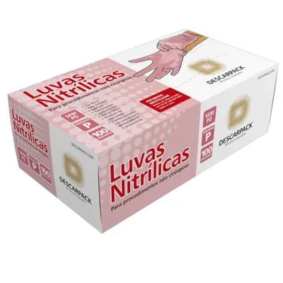 Luva de Nitrilo Pink Pequena