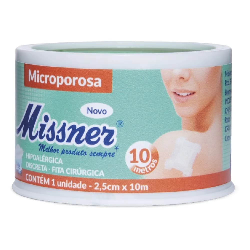 Fita Microporosa Missner Branca 2,5cm x 10m