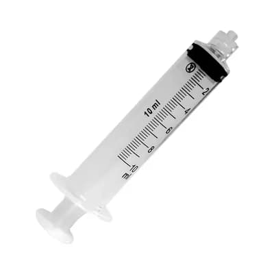 Seringa hipodérmica estéril Luer Lock sem agulha 10 ml