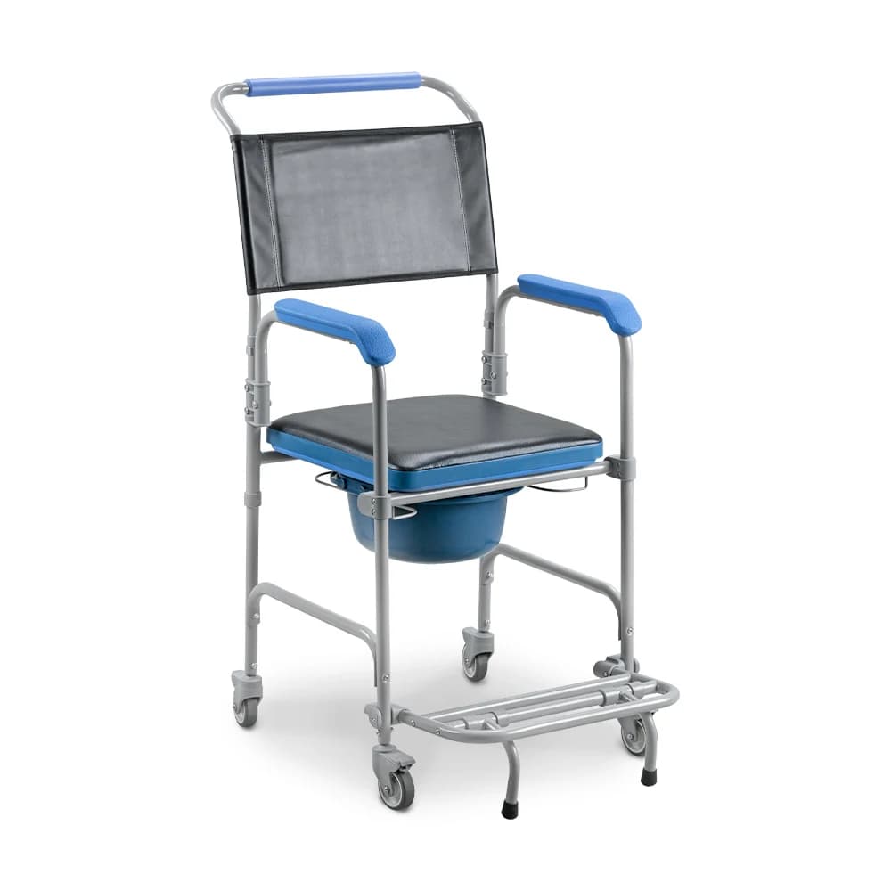 Cadeira de Banho D50 Dellamed — 4 em 1, Aço, até 150 kg, com Comadre