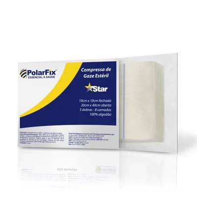 Compressa de Gaze 13 Fios Hidrófila 7,5 cm x 7,5 cm — Polar Fix