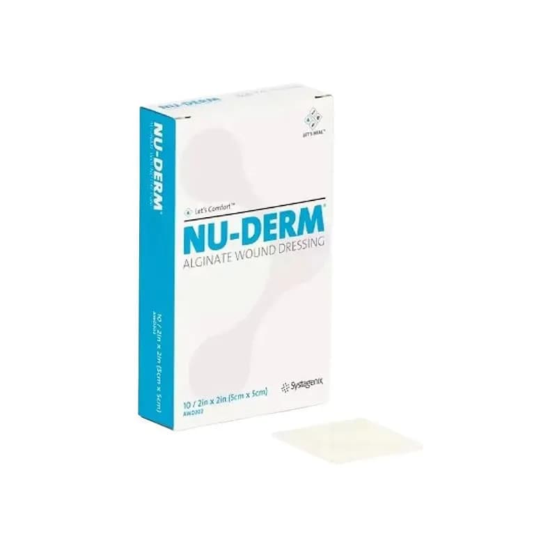 NU-DERM Curativo de Alginato de Cálcio para feridas de 10cm x 10cm da Systagenix - Unidade