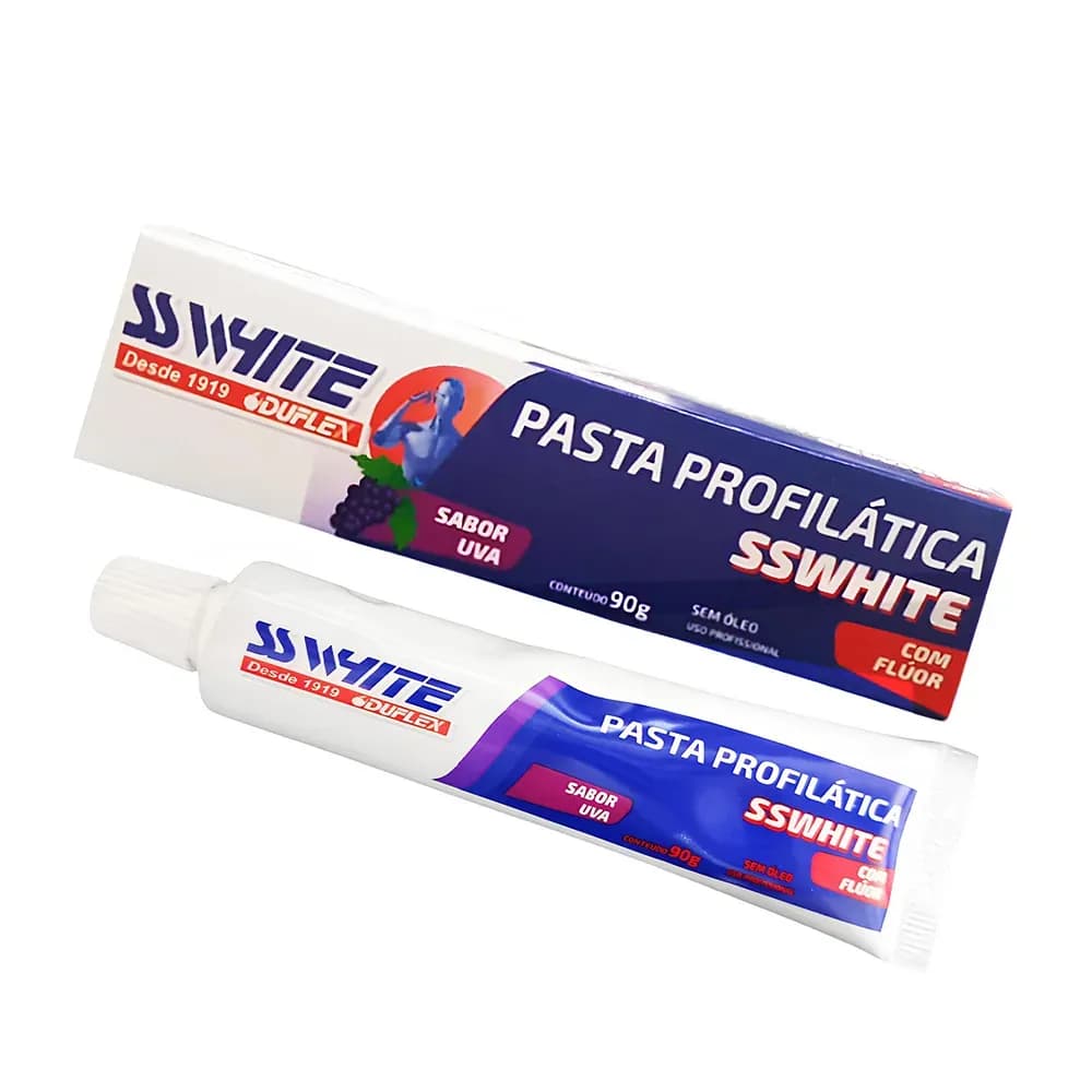 PASTA PROFILÁTICA DE SABOR UVA COM FLÚOR 90G SSWHITE