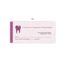 Carnê Controle de Tratamento Odontológico Capa Roxo