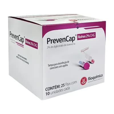 PREVENCAP TAMPA DESINFECÇÃO DE CONECTORES EM RIOHEX 2% CLOREXIDINA 250UN RIOQUÍMICA