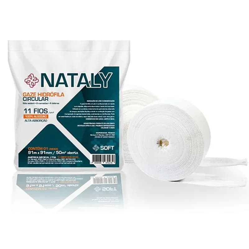 Compressa de Gaze Tipo Queijo Nataly 91mm x 91m - Amed