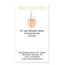 Cartão de Visita Dente com Lima Endodôntica