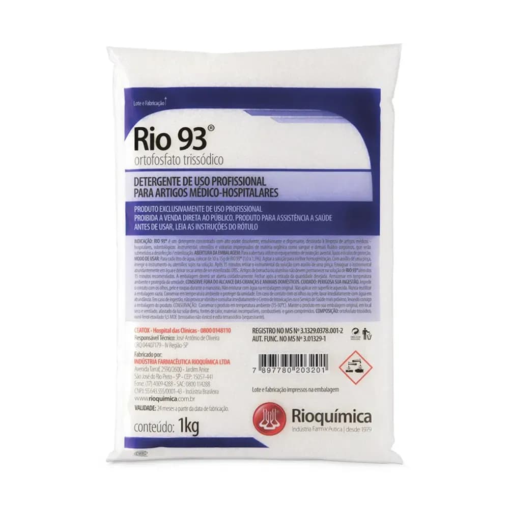 DESINCRUSTANTE ORTOFOSFATO TRISSÓDICO 1KG RIOQUÍMICA 93