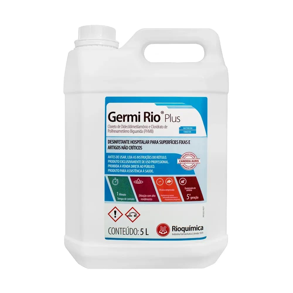 DESINFETANTE HOSPITALAR GERMI RIO PLUS 5L RIOQUÍMICA