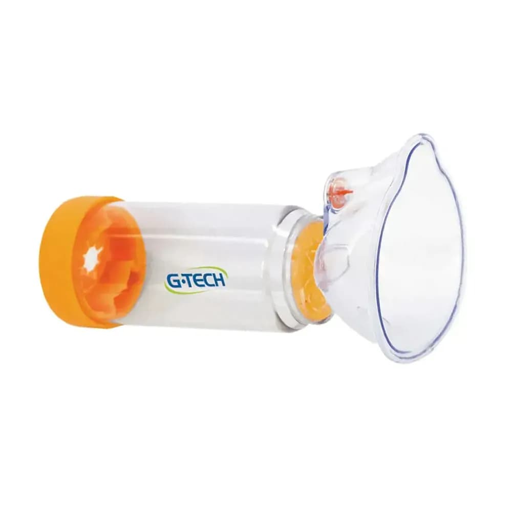 ESPAÇADOR PARA AEROSSOL LARANJADO EM PVC ADULTO/INFANTIL G-TECH