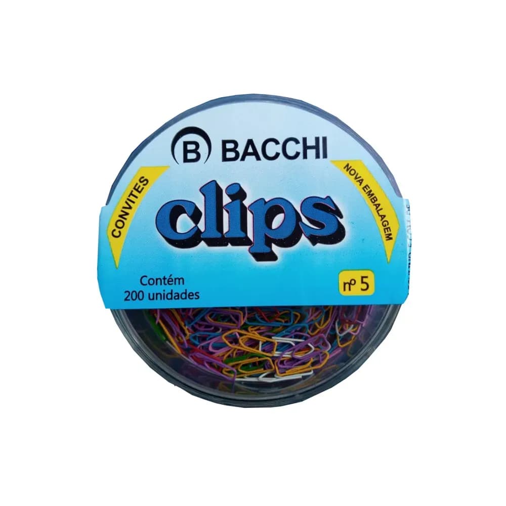 MINI CLIPS PARA CONVITES COLORIDOS N°5 C/200 UN BACCHI