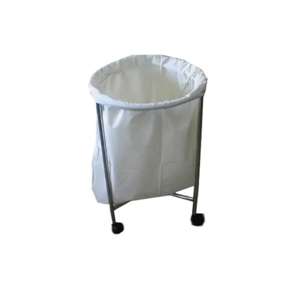 SUPORTE EM INOX COM SACO HAMPER DE 150 LITROS