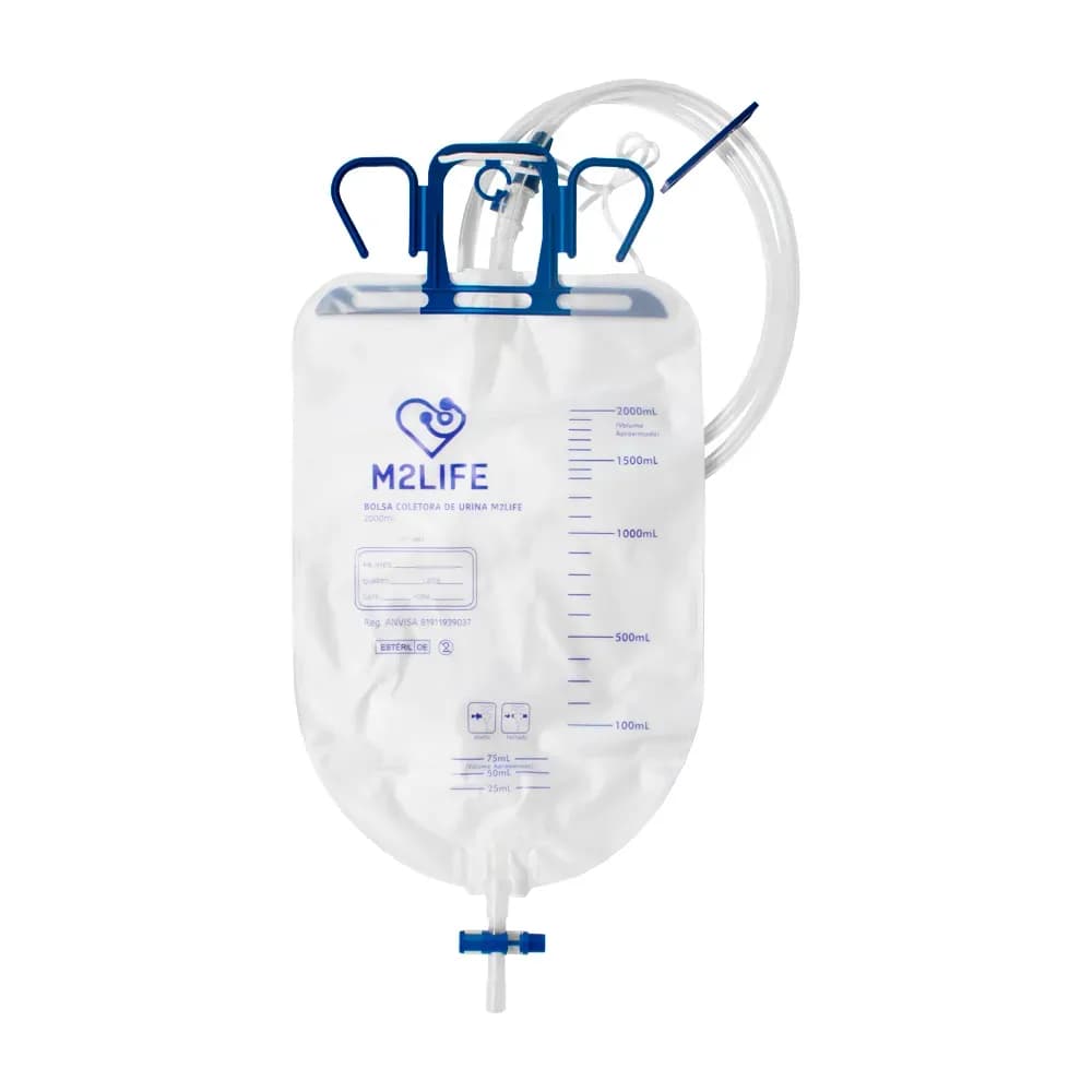 BOLSA COLETORA DE URINA SISTEMA FECHADO 2L M2LIFE