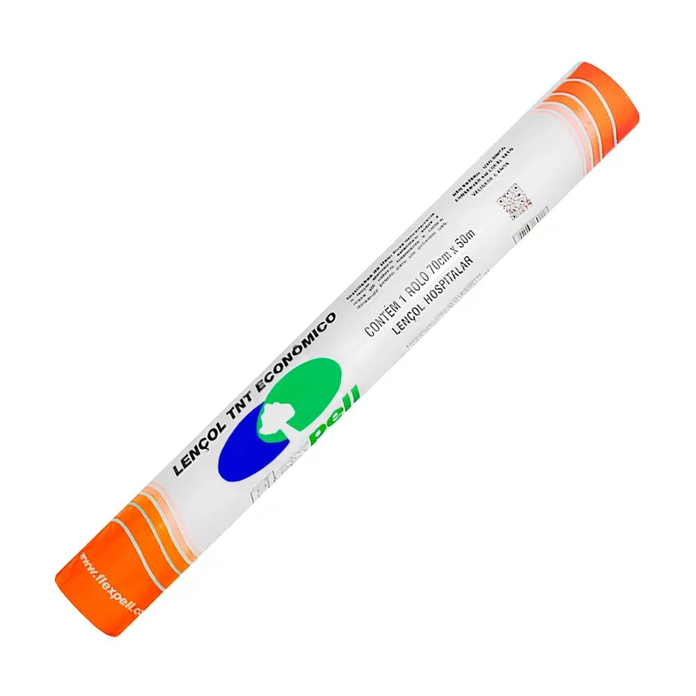 LENÇOL HOSPITALAR TNT DESCARTÁVEL PARA MACA 70CMX50M FLEXPELL