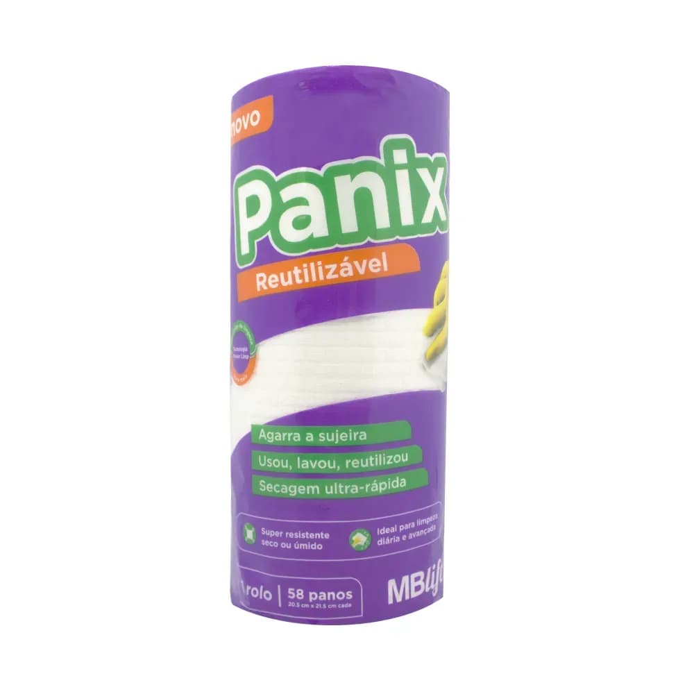 PANO LIMPEZA MULTIUSO LAVÁVEL BRANCO 20X21CM 58UN MBLIFE