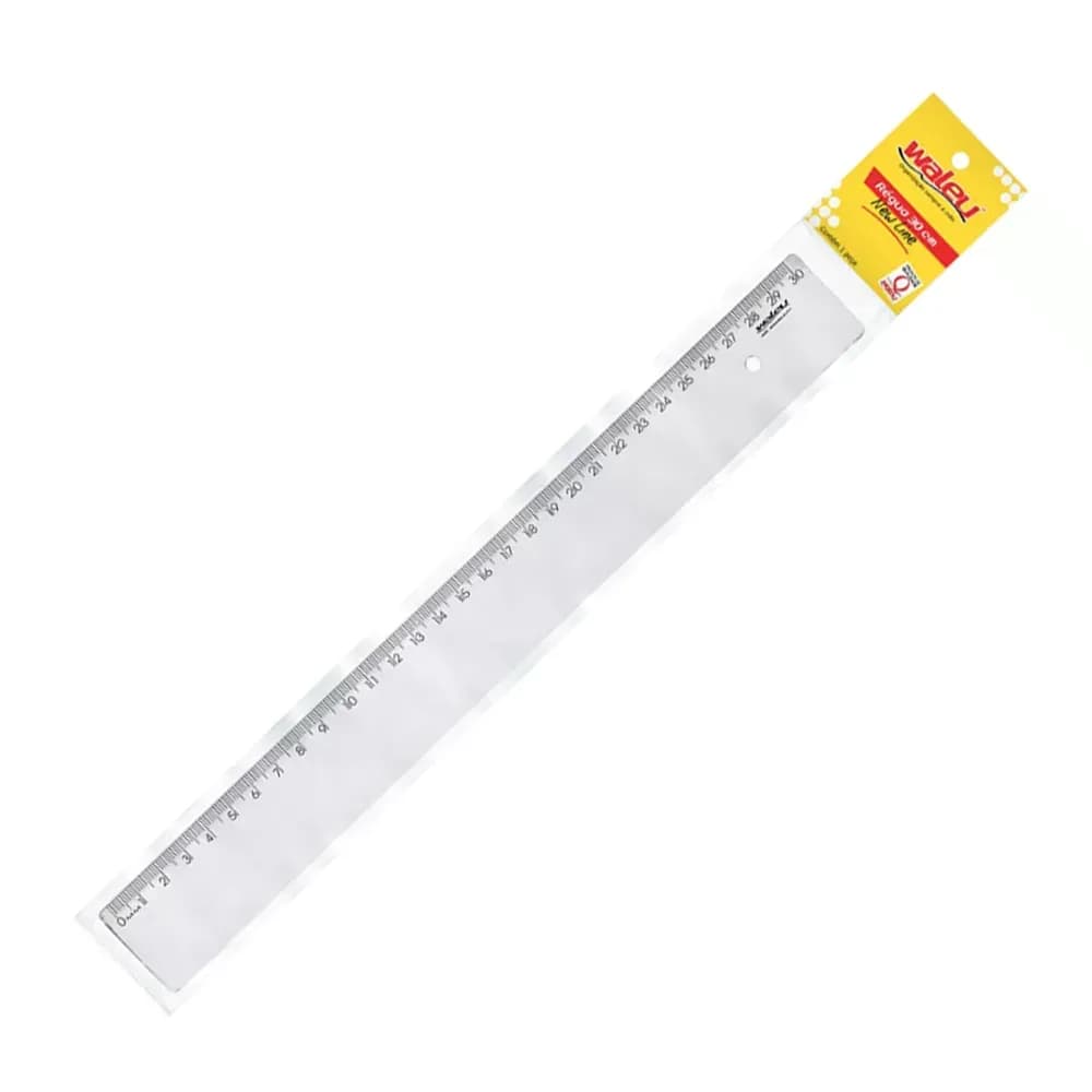 RÉGUA DE POLIESTIRENO COM 30CM NEW LINE CRISTAL