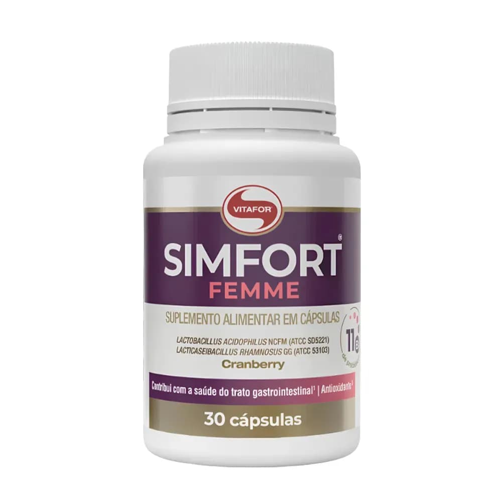 SUPLEMENTO ALIMENTAR PROBIÓTICO PARA SAÚDE FEMININA 30CPS SIMFORT FEMME VITAFOR
