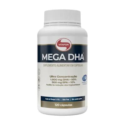 ÔMEGA 3 EPA 300MG E DHA ULTRA CONCENTRADO 1500MG 120CPS MEGA DHA VITAFOR