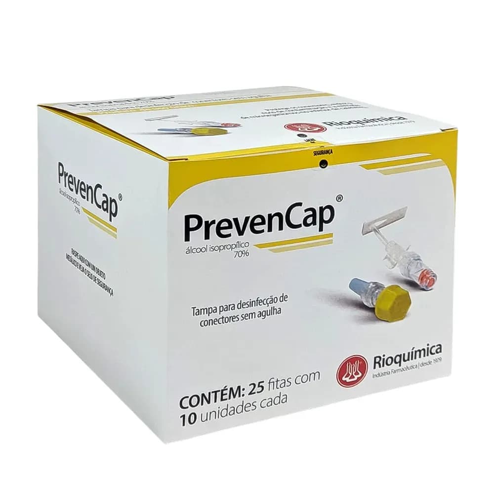 PREVENCAP TAMPA DESINFECÇÃO DE CONECTORES EM ÁLCOOL ISOPROPÍLICO 250UN RIOQUÍMICA