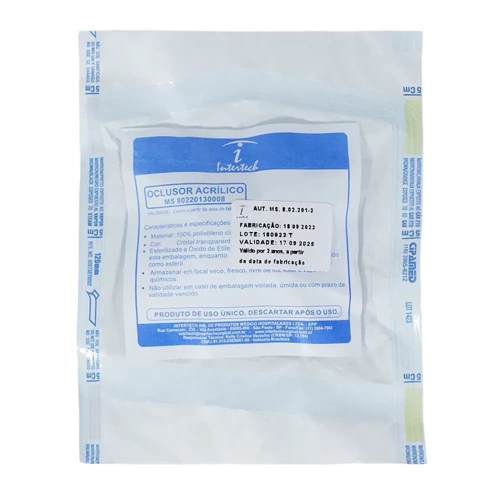 PROTETOR OCULAR HIPOALERGÊNICO EM ACRÍLICO ESTÉRIL INTERTECH