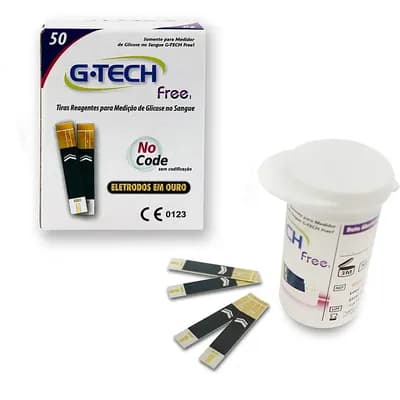 TESTE GLICOSE TIRAS REAGENTES MEDIÇÃO GLICOSE C/50UN G-TECH