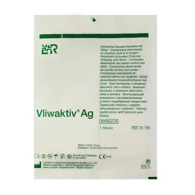 CURATIVO ANTIMICROBIA DE CARVÃO ATIVADO C/ PRATA 10X10CM LR