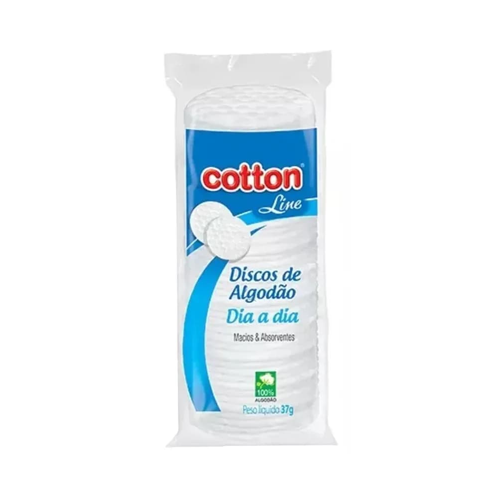 DISCOS DE ALGODÃO MULTIUSO PARA O DIA A DIA 37G COTTON LINE