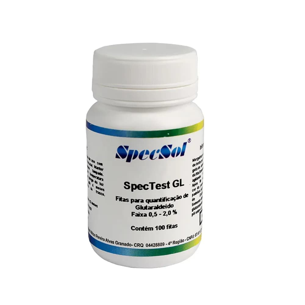 FITAS TESTE PARA QUANTIFICAÇÃO GLUTARALDEÍDO 100UN SPECSOL