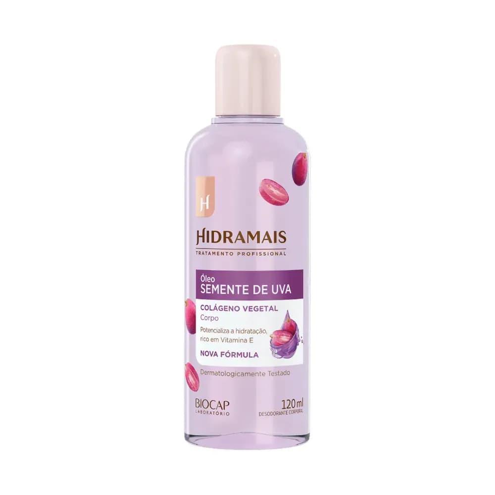 ÓLEO CORPORAL DE SEMENTE DE UVA E COLÁGENO 120ML HIDRAMAIS