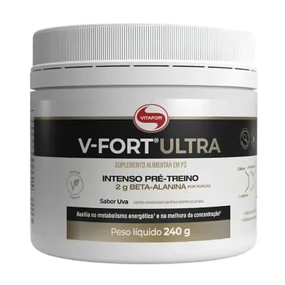 PRÉ-TREINO INTENSO SABOR UVA 240G V-FORT ULTRA VITAFOR