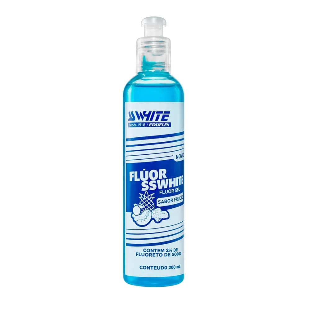 FLÚOR GEL NEUTRO DE SABOR TUTTI-FRUTTI 200ML SSWHITE