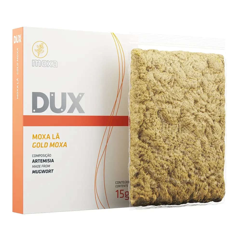 MOXA LÃ DOURADA DE ARTEMÍSIA PARA ACUPUNTURA C/15G DUX