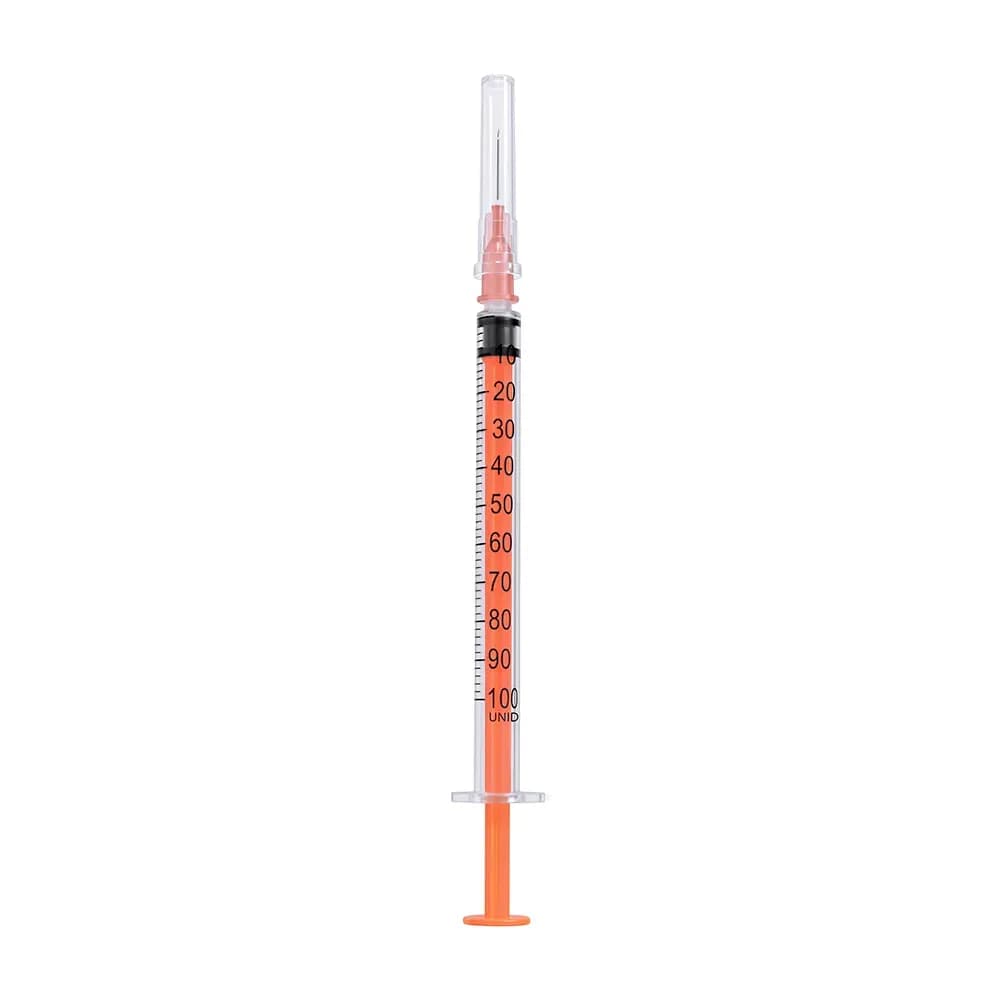 SERINGA PARA INSULINA LUER SLIP COM AGULHA 13X0,33 1ML 100UN SOLIDOR