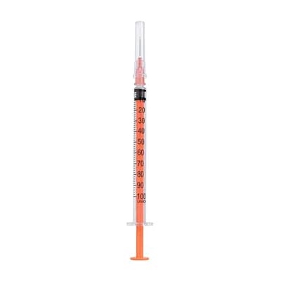 SERINGA PARA INSULINA LUER SLIP COM AGULHA 13X0,33 1ML 100UN SOLIDOR