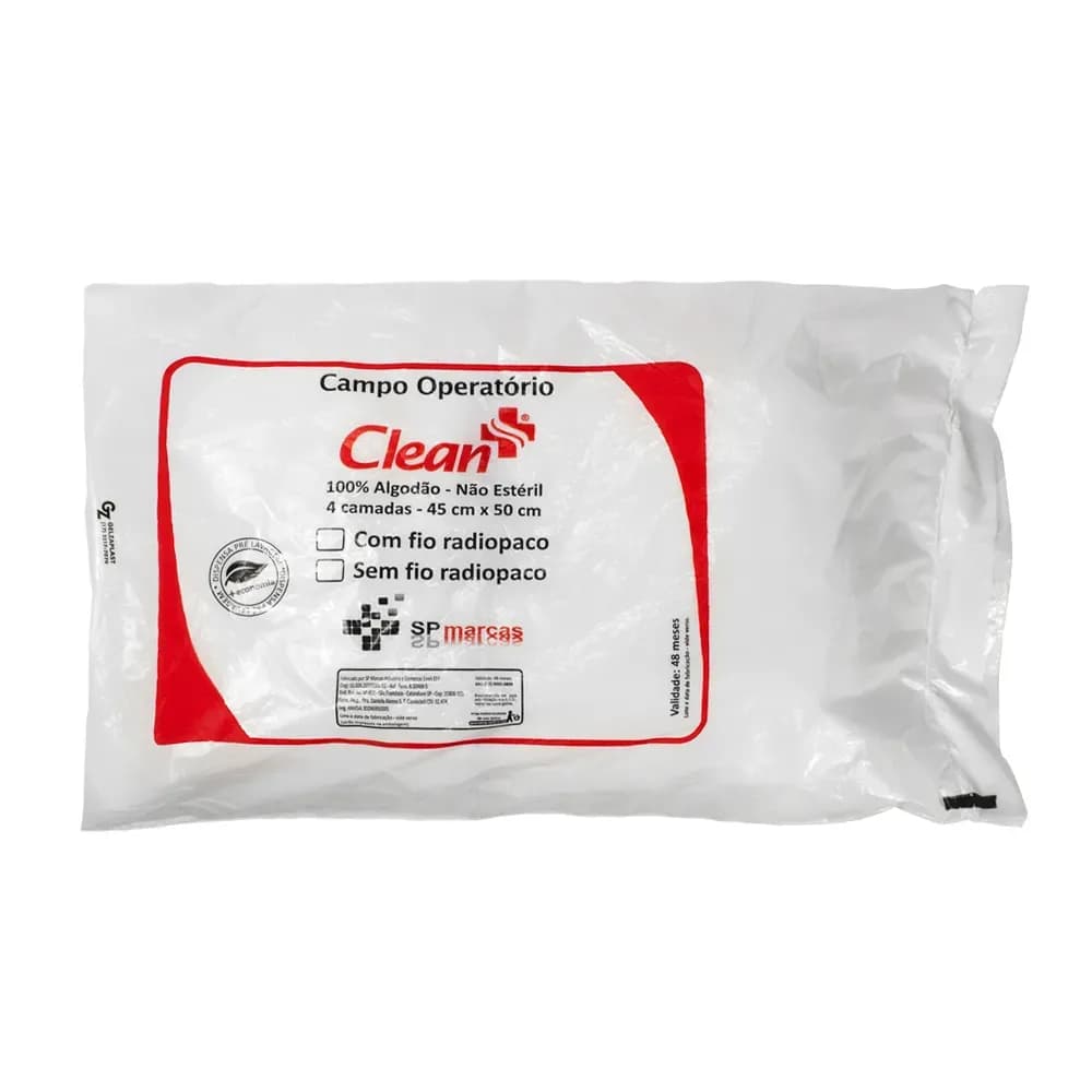 CAMPO OPERATÓRIO FIO RADIOPACO 45CMX50CM 50UN CLEAN