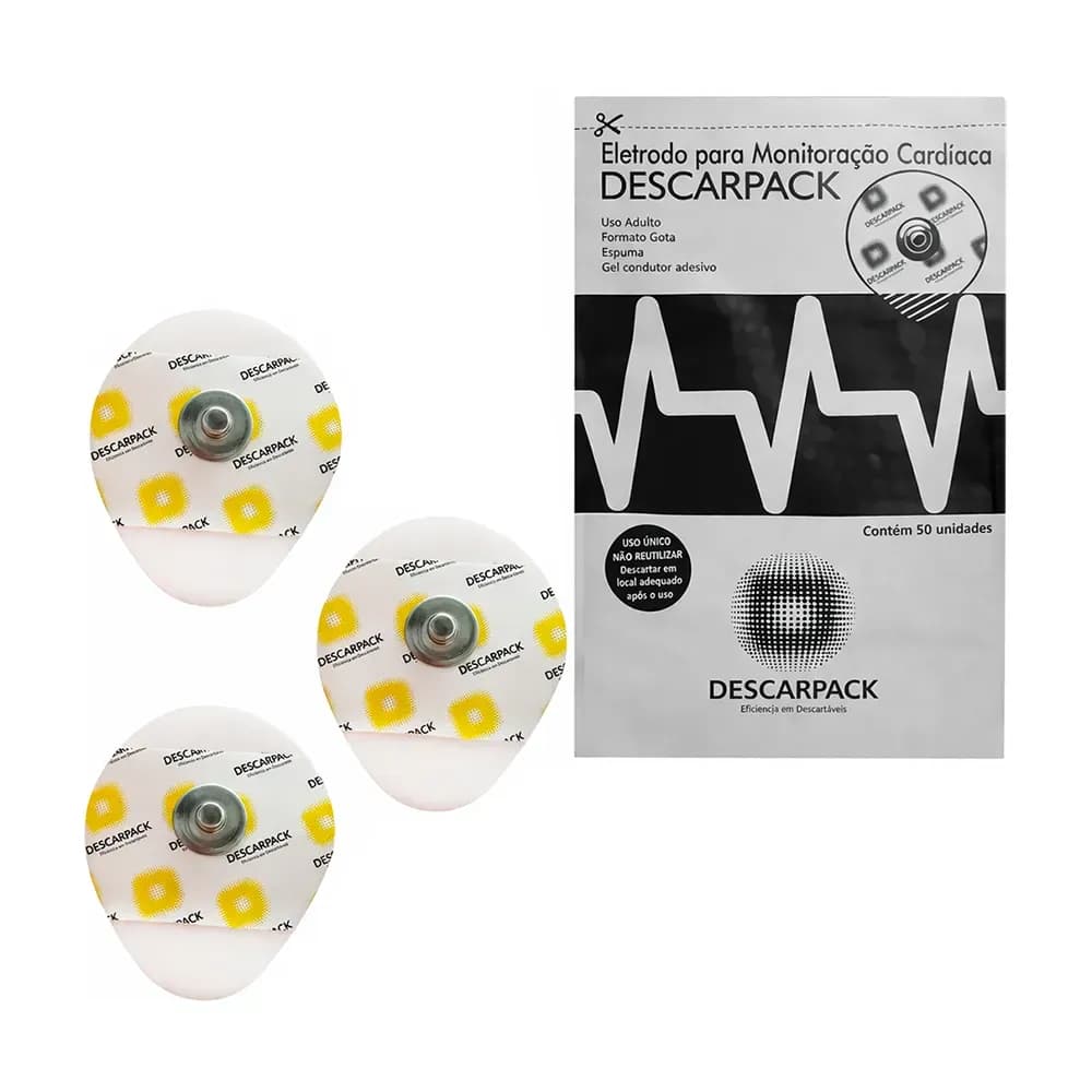 ELETRODO PARA ECG MONITORAÇÃO CARDÍACA ADL C/50UN DESCARPACK