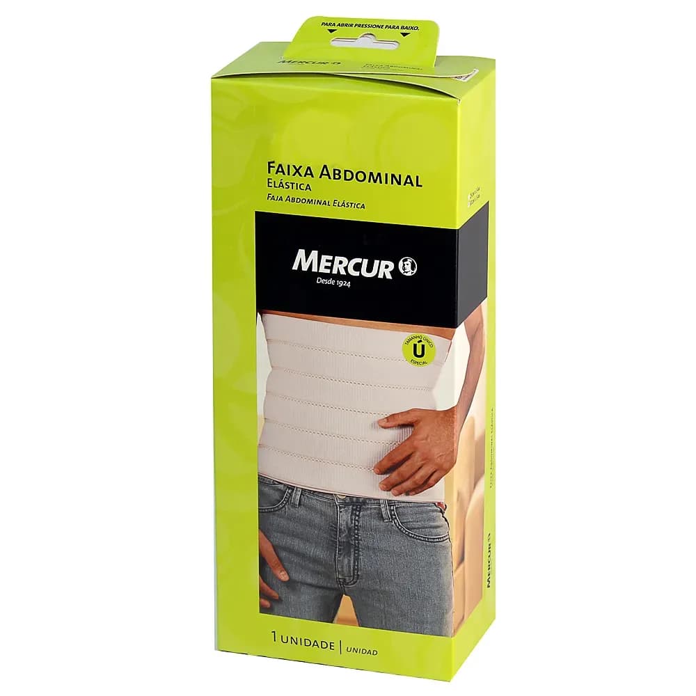FAIXA ABDOMINAL ELÁSTICA AJUSTÁVEL 30X140CM MERCUR