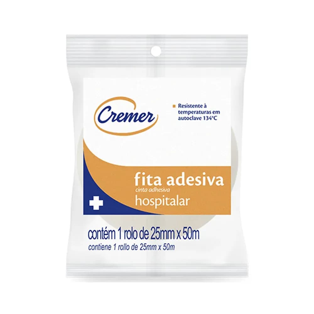 FITA ADESIVA HOSPITALAR ALTA TEMPERATURA 2,5CMX50M CREMER