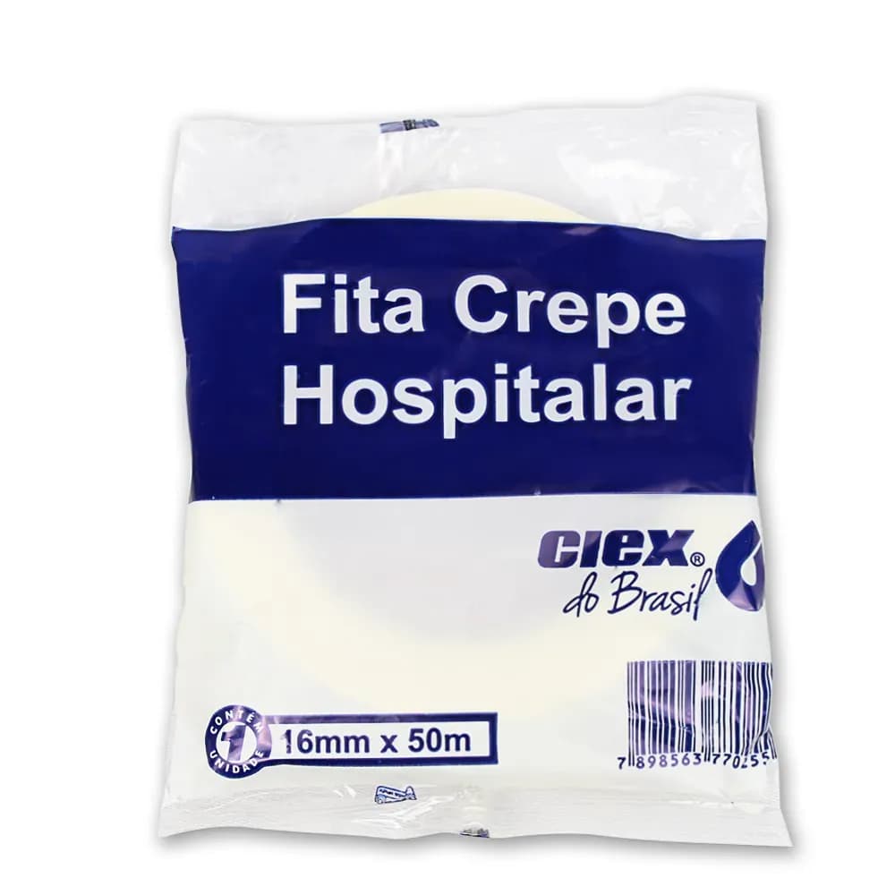 FITA CREPE ADESIVA HOSPITALAR 1,6CM X 50M CIEX