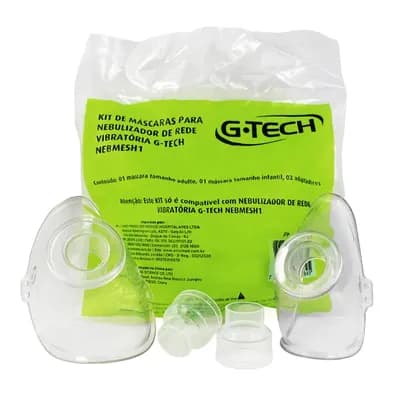 KIT DE MÁSCARAS PARA NEBULIZADOR DE REDE V. NEBMESH1 G-TECH