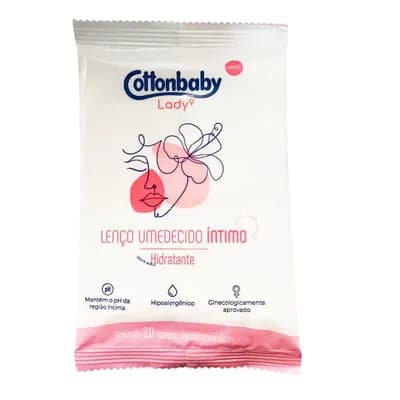 LENÇO UMEDECIDO PARA HIGIENE ÍNTIMA 20UN COTTONBABY