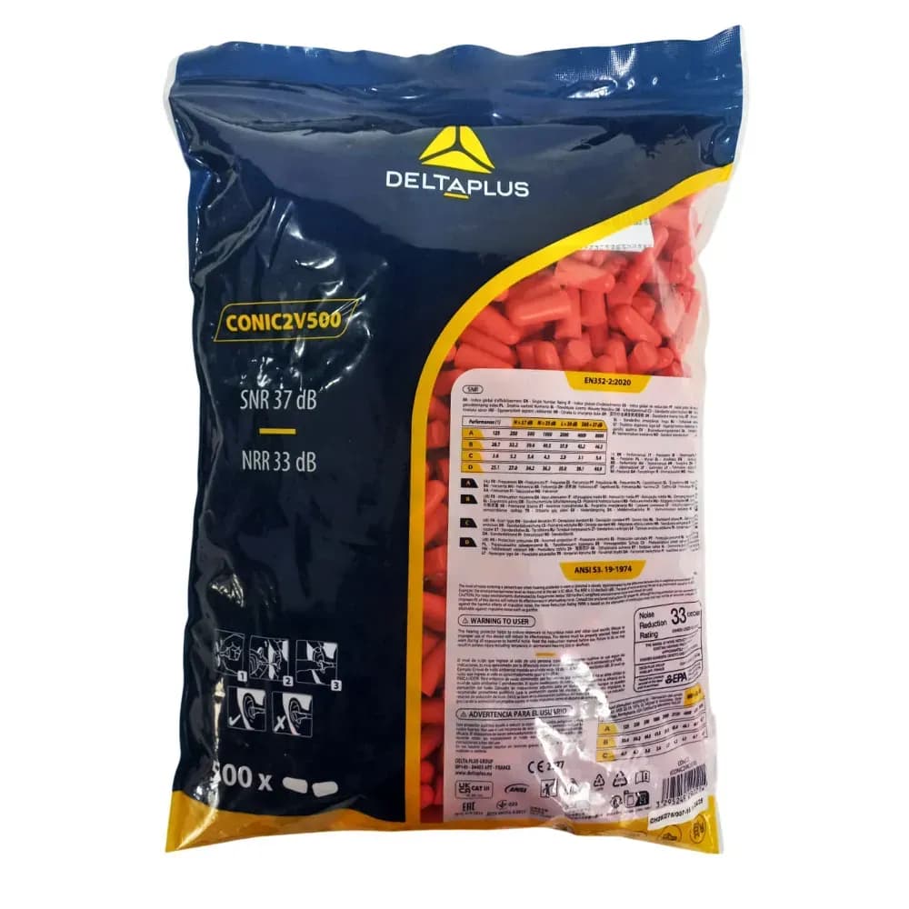 PROTETOR AURICULAR 500 PARES VERMELHO DELTAPLUS