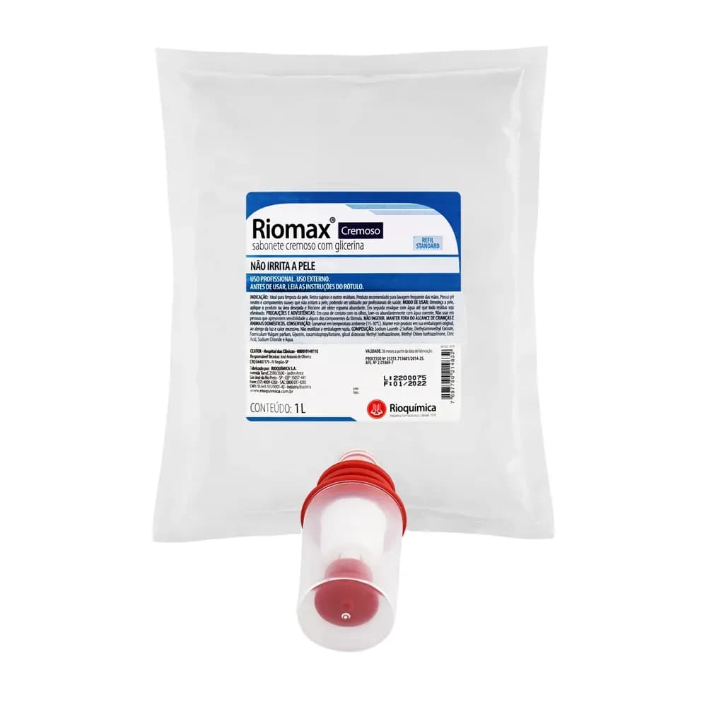 SABONETE NEUTRO C/ GLICERINA 1L RIOMAX STANDART RIOQUÍMICA