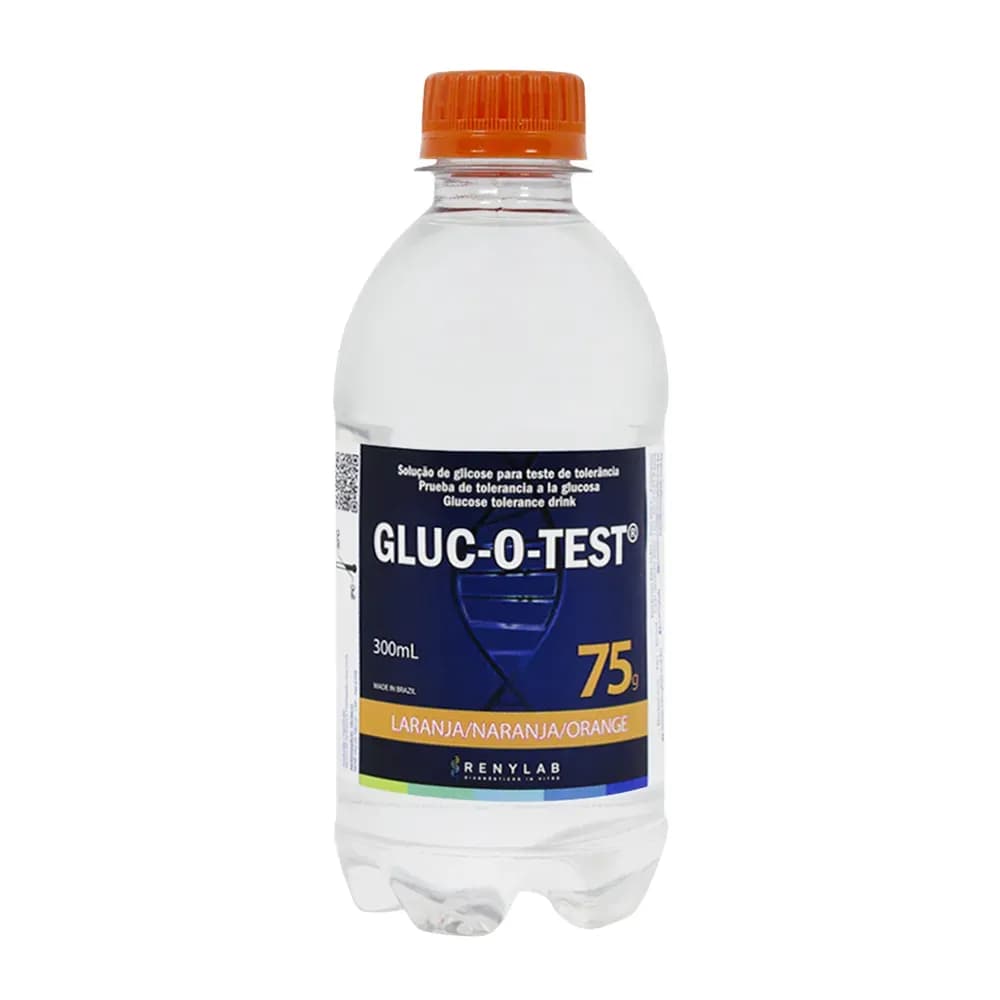 SOLUÇÃO DE GLICOSE GLUC-O-TEST SABOR LARANJA 300ML RENYLAB
