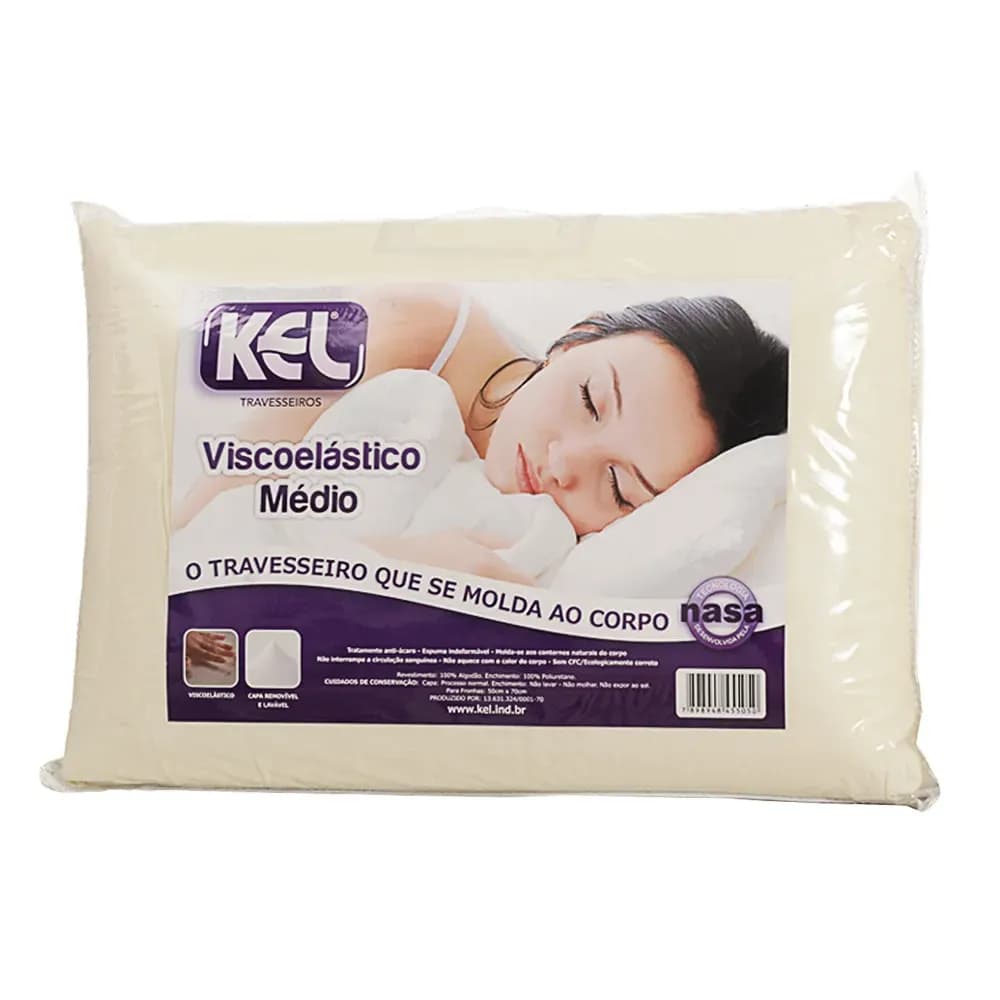 TRAVESSEIRO VISCOELASTICO NASA MEDIO KEL