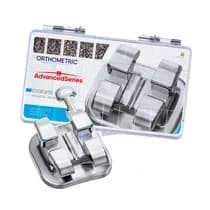 Bráquete Metálico Edgewise Advanced Series 0,022 - 100 Casos com Gancho - Orthometric